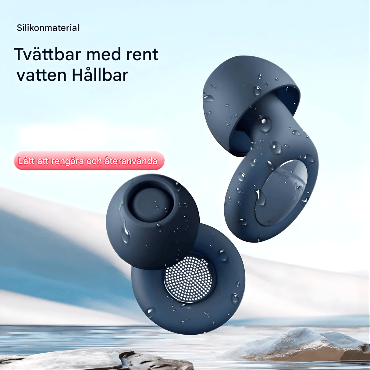 SilenEase - Weiche wiederverwendbare Silikon Ohrstöpsel für Schlaf, Reisen & Konzentration