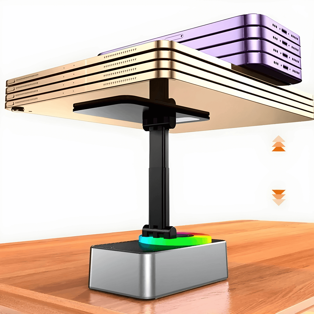 EchoStand - 5-in-1 drahtloser Bluetooth-Lautsprecher, Handyhalterung & Powerbank für Reisen, Zuhause und Party