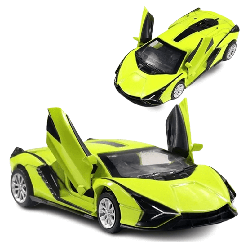 Diecast Sports Car Model Toy - Mini-Rennwagen mit klappbarer Struktur