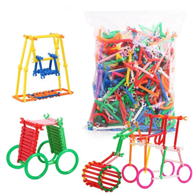 280 Stück Smart Puzzles - Bauklötze für Kinder, 3D-Puzzle und Lernbaukasten, kreativer Verbindungs- und Baukasten