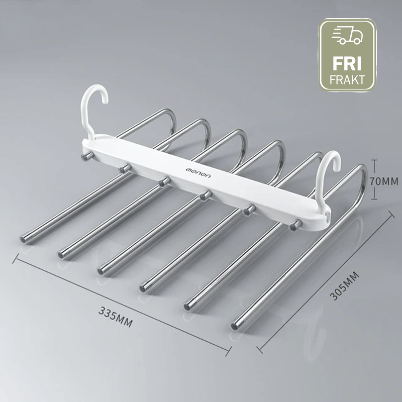 6-in-1 Edelstahl faltbarer Hosenständer | Multifunktionaler Kleiderbügel für die Garderobe & Reisen - Sparen Sie Platz mit einstellbaren Lagern