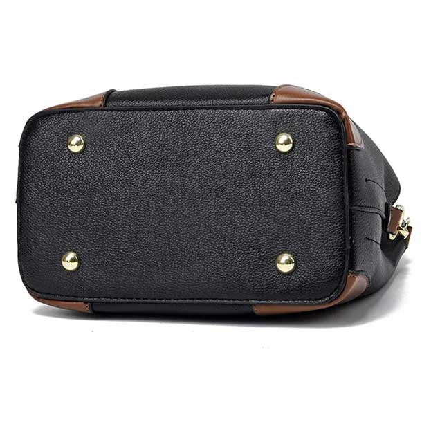 Modeva - Designer inspirierte Vintage Lederhandtasche mit Eimer und Schulterriemen