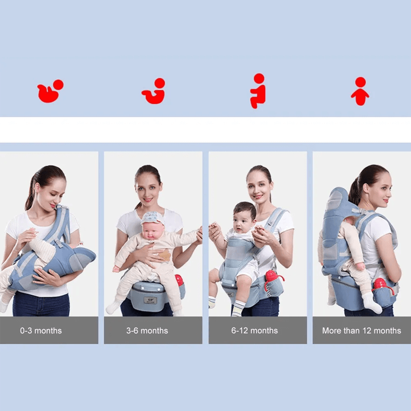 Ergonomische Babytrage mit Aufbewahrung
