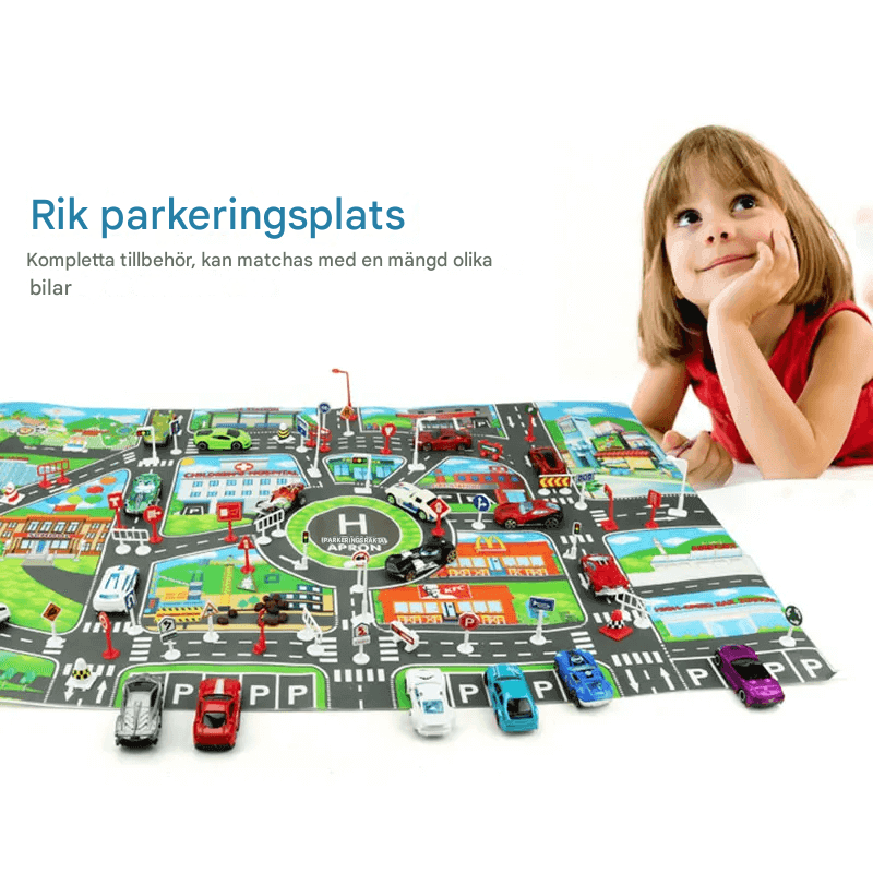 Urban inspirierte Spielmatte - Roadmap Poster für kreatives und pädagogisches Spielen