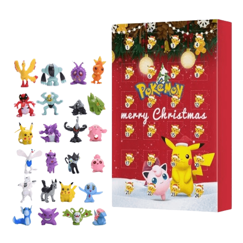 Poke Weihnachts-Adventskalender Mysterieskrin - 24pcs Figuren