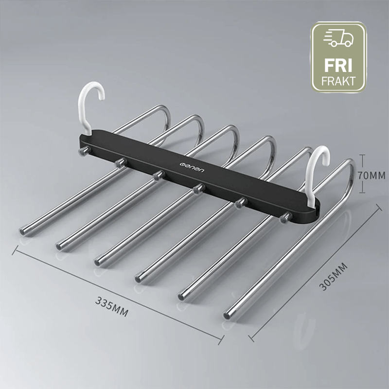 6-in-1 Edelstahl faltbarer Hosenständer | Multifunktionaler Kleiderbügel für die Garderobe & Reisen - Sparen Sie Platz mit einstellbaren Lagern