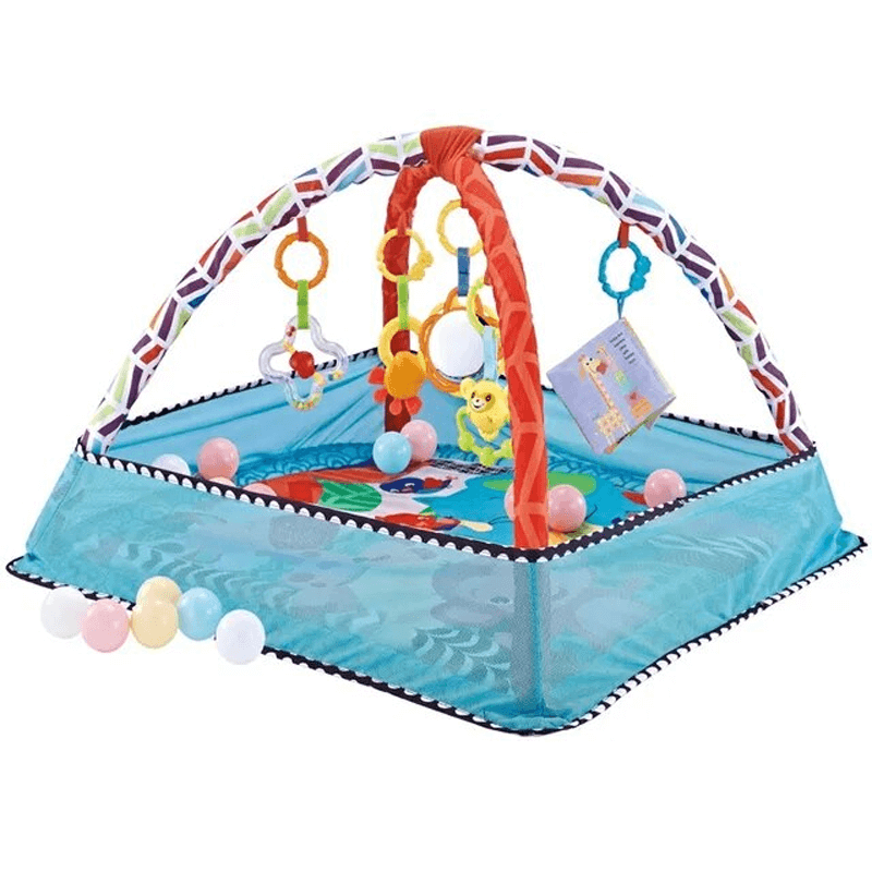 Babymatte mit Zaun und Spielfunktionen - lehrreiche und sichere Babymatte