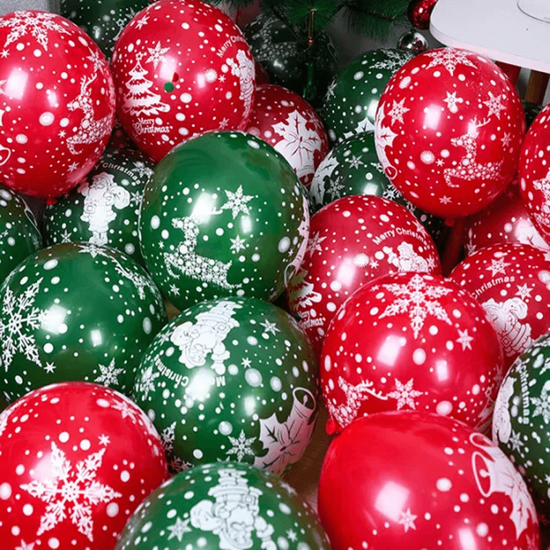 Fröhliche Weihnachten Ballons in mehreren Farben - Latex Ballons Party Ballons