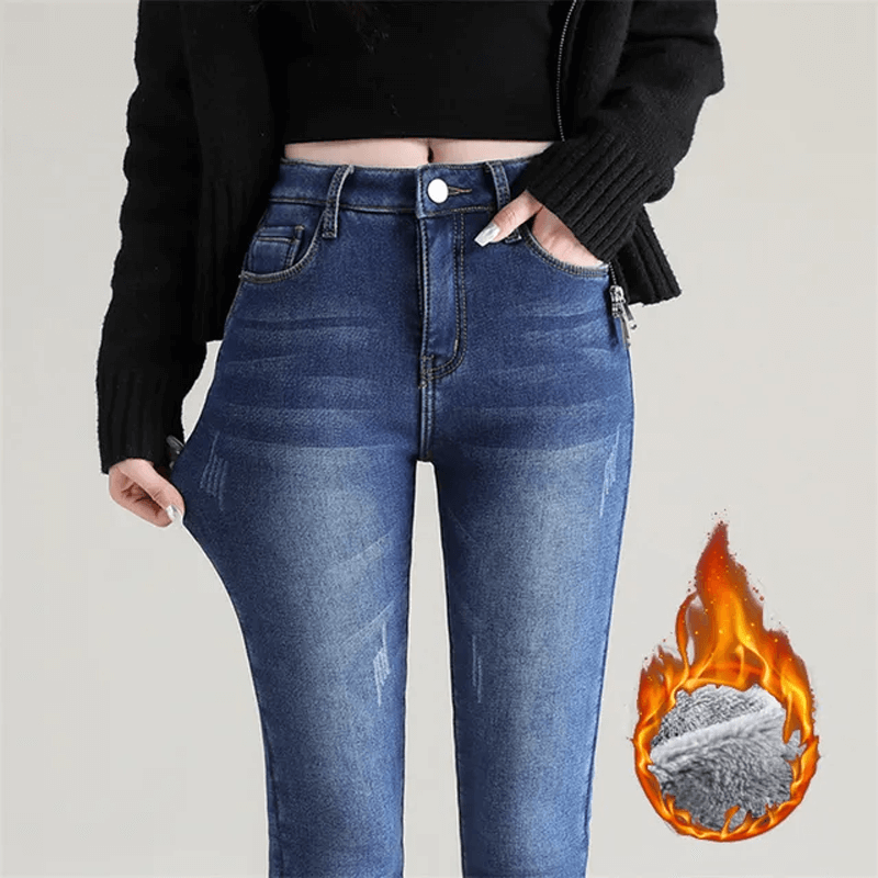 Schmale warme Jeans