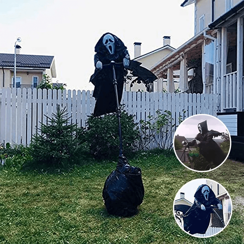 Scary Ghost Scarecrow - Halloween Dekoration für Garten und Hof, Scary Scarecrow Swinging in the Wind