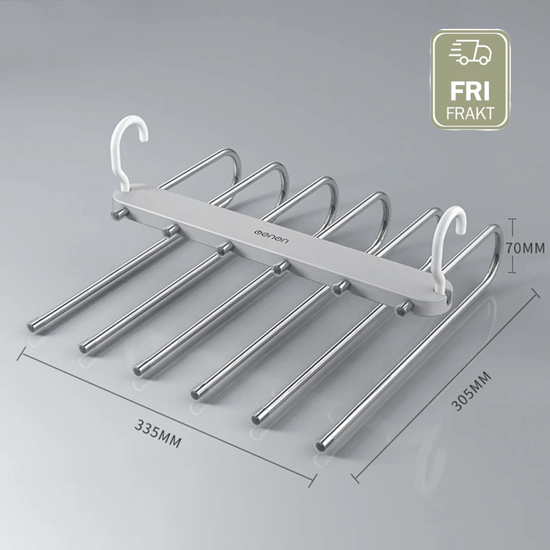 6-in-1 Edelstahl faltbarer Hosenständer | Multifunktionaler Kleiderbügel für die Garderobe & Reisen - Sparen Sie Platz mit einstellbaren Lagern