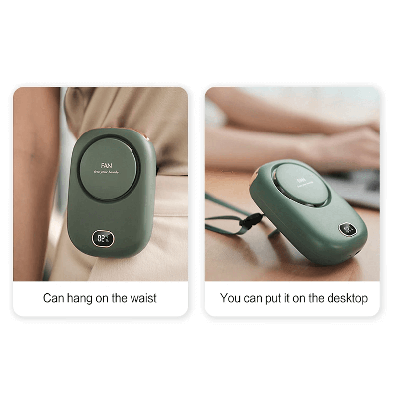 Tragbarer hängender Mini-Nackenventilator 2000mAh