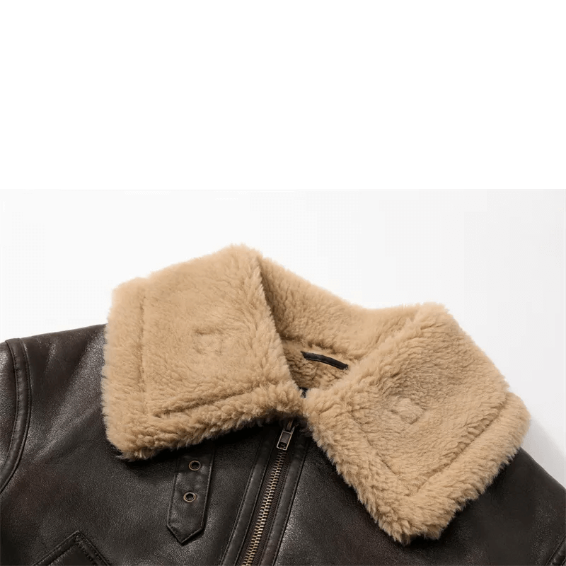 Braune Lederjacke für Damen