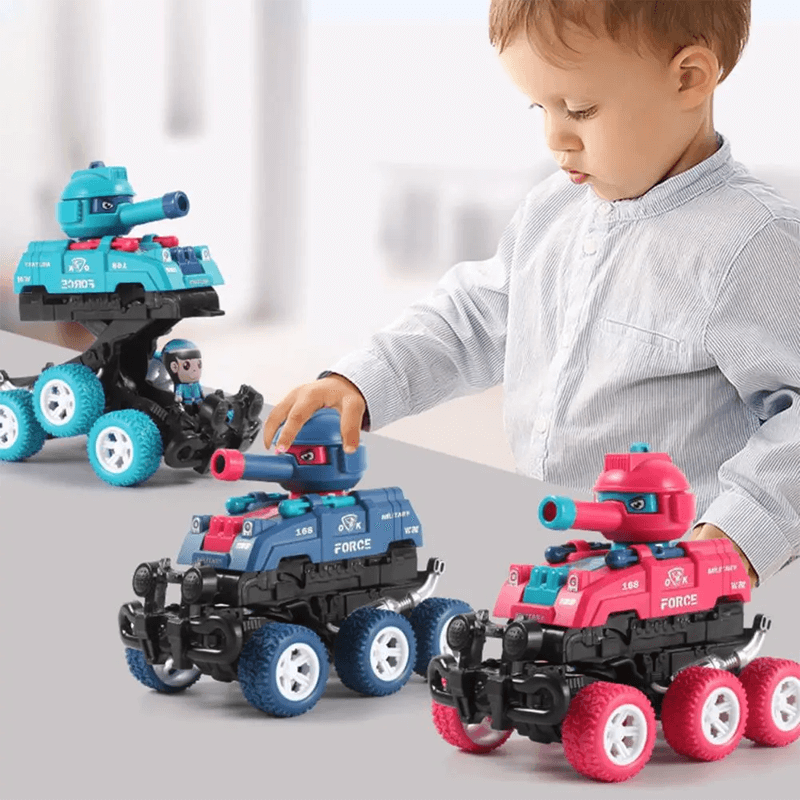 Mini-Panzer Spielzeug - Sechsrädriger, gleitender und geräuschloser Mini-Panzer für die Fantasie der Kinder