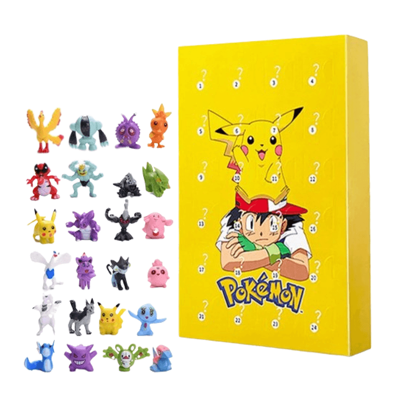Poke Weihnachts-Adventskalender Mysterieskrin - 24pcs Figuren