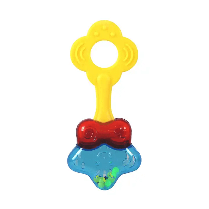 Zahnfreundliches Babyspielzeug - Rassel und Kauknochen aus Silikon