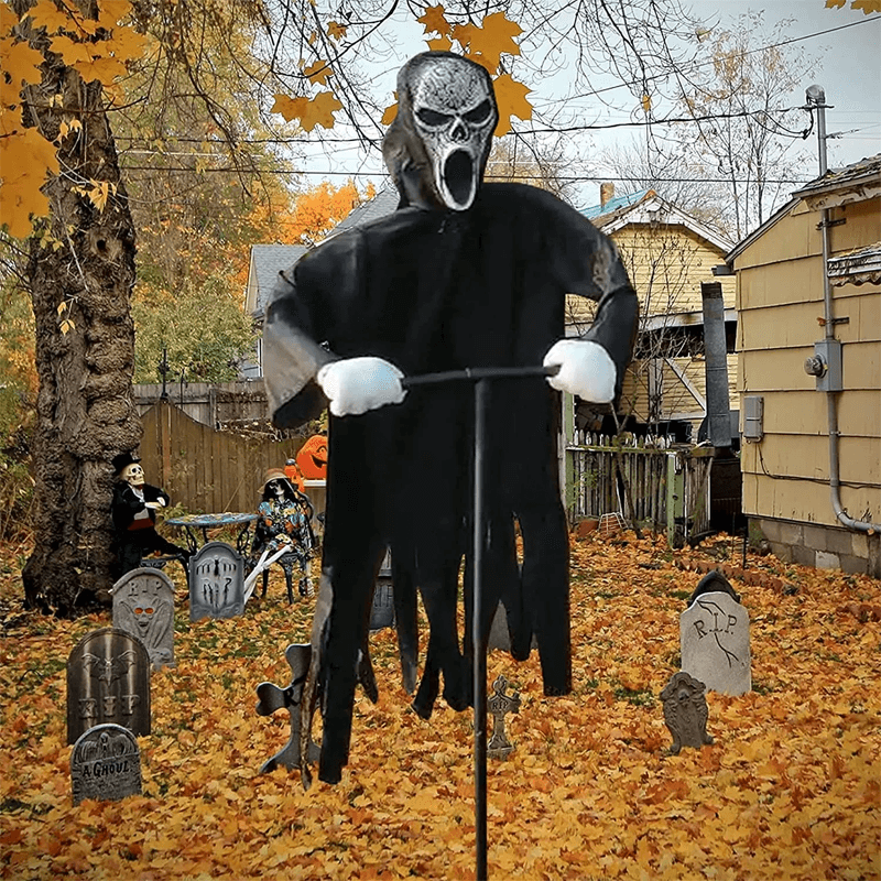 Scary Ghost Scarecrow - Halloween Dekoration für Garten und Hof, Scary Scarecrow Swinging in the Wind