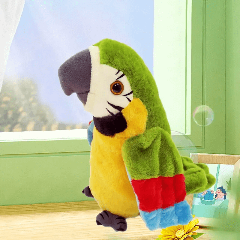Sprechender Papagei Plüsch - regt die Sprachentwicklung und das fantasievolle Spiel an