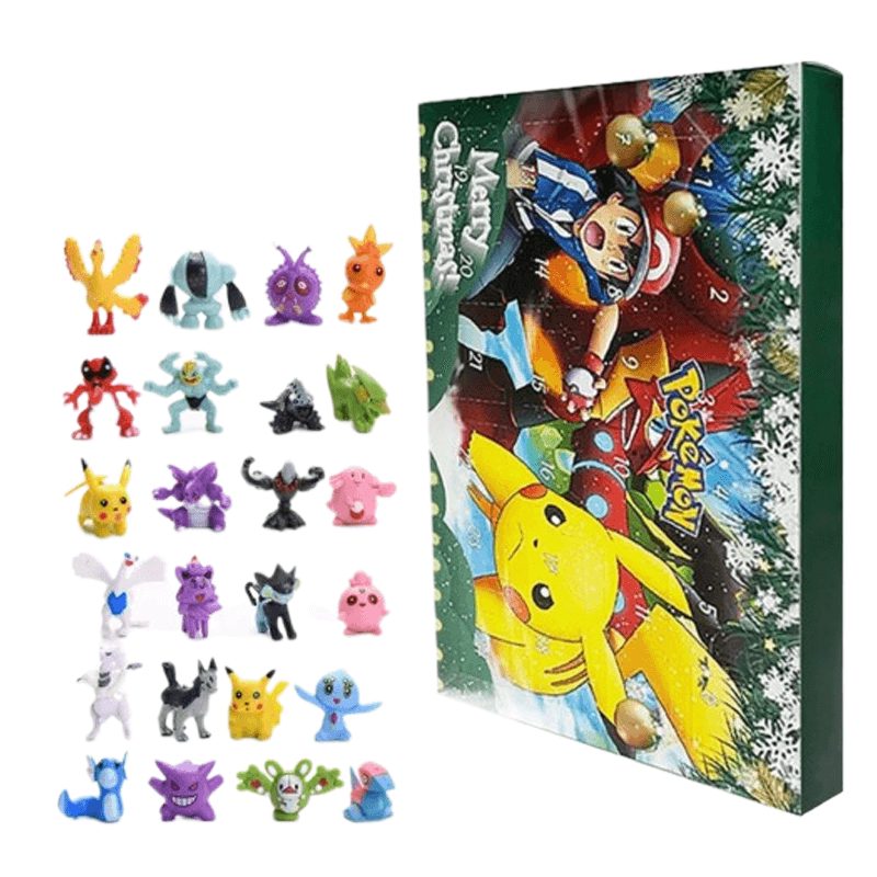 Poke Weihnachts-Adventskalender Mysterieskrin - 24pcs Figuren