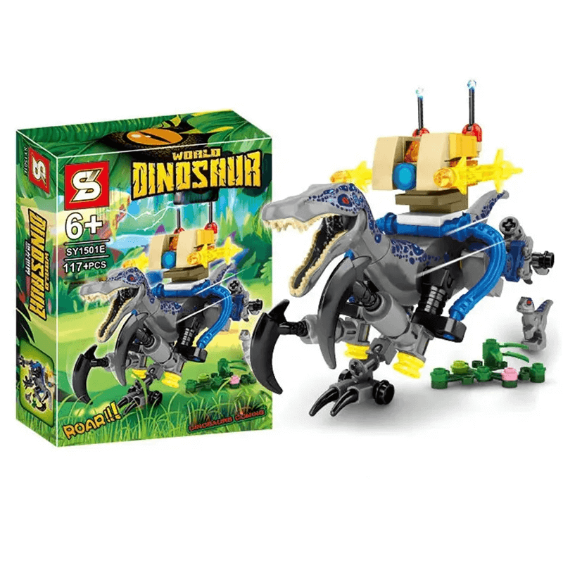 Dinosaurier-Baukasten für Kinder - Realistische Dinosaurier | ABS Kunststoff Lernspielzeug für Kreativität & Lernen