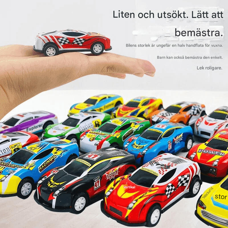 30 Stück Alu-Rennwagen mit Aufbewahrungsbox - Rennspielzeug für Kinder