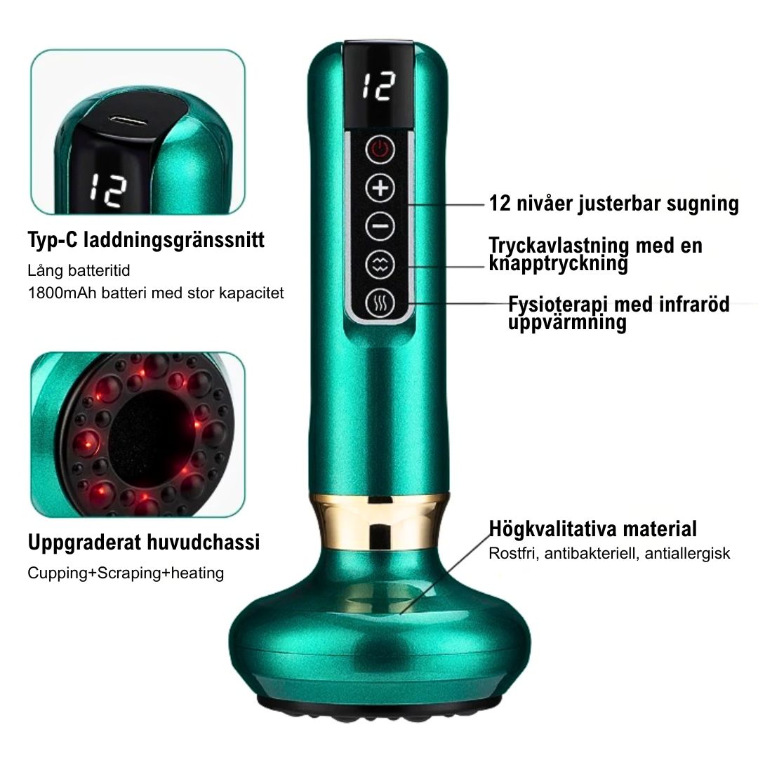 GlowCup - Cellulite-Entferner und Hautstraffung mit Rotlicht und Schröpfkopftherapie