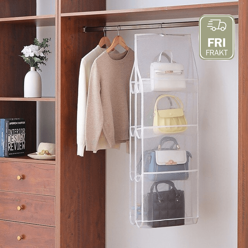 Hängende Garderobe für Handtaschen und Schuhe