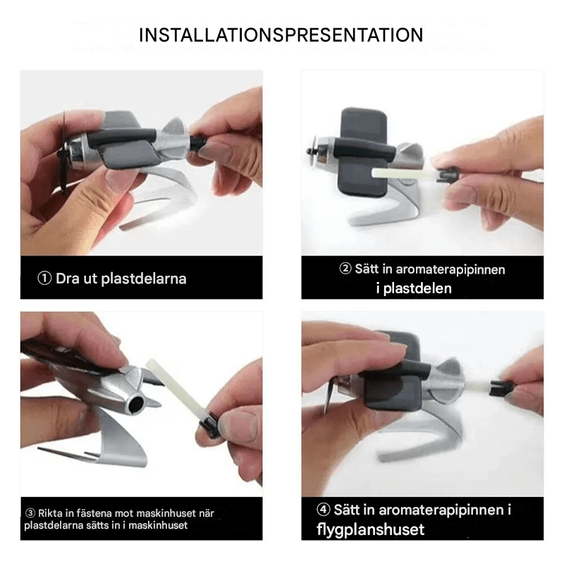 Solarbetriebener Mini-Autolufterfrischer & Home - Dekorativ im Flugzeugdesign, Luftreinigend & Energieeffizient