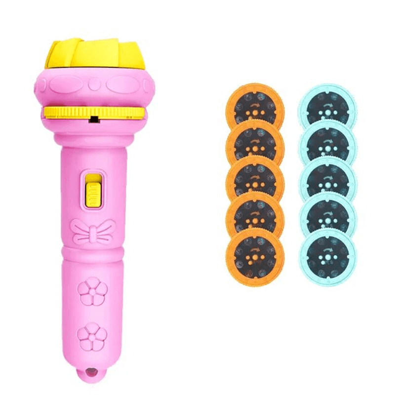 Pädagogische Projektor-Taschenlampe - Magisches Spielzeug für Schlafenszeit und Fantasie