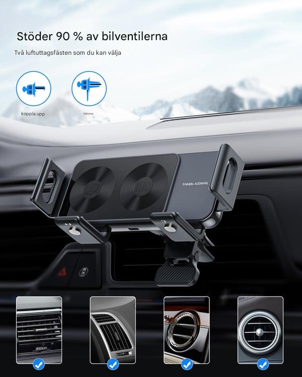 ChargeMount - Einstellbarer Smart Car Phone Halter mit 15W Wireless Charging Pad für klappbare Bildschirme