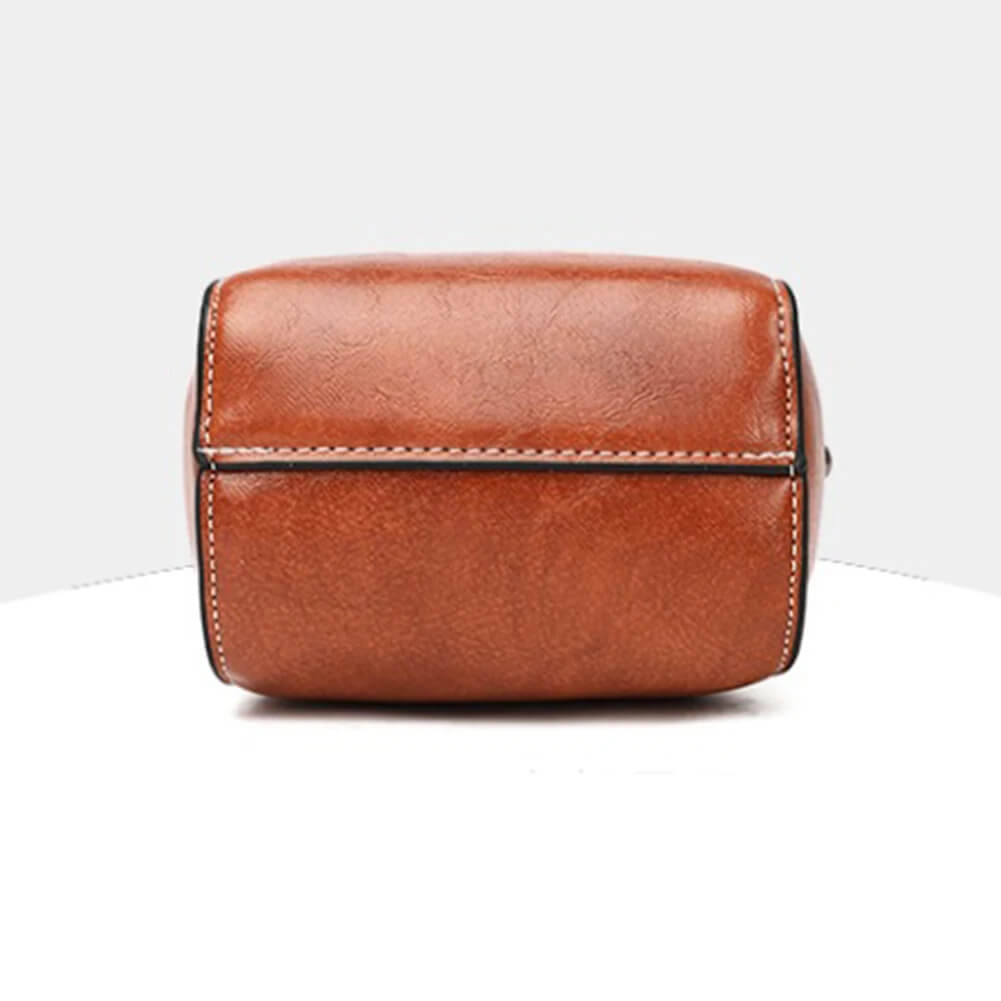 Vintage Crossbody Ledertasche für Frauen - verstellbarer Schulterriemen, kompaktes Design und eleganter Stil