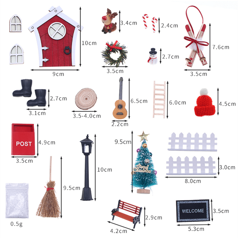 Weihnachtsdekoration Miniaturenset Haus des Weihnachtsmannes