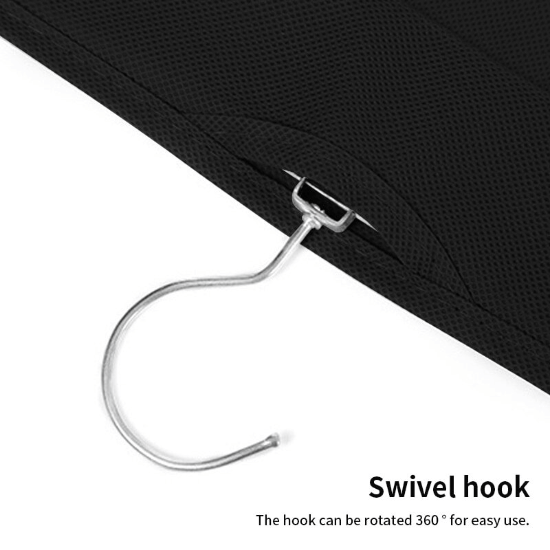 Schwarzer hängender Kleiderschrank-Organisator mit 6 Fächern | Doppelseitige Aufbewahrungslösung für Taschen, Schuhe & Kleidung