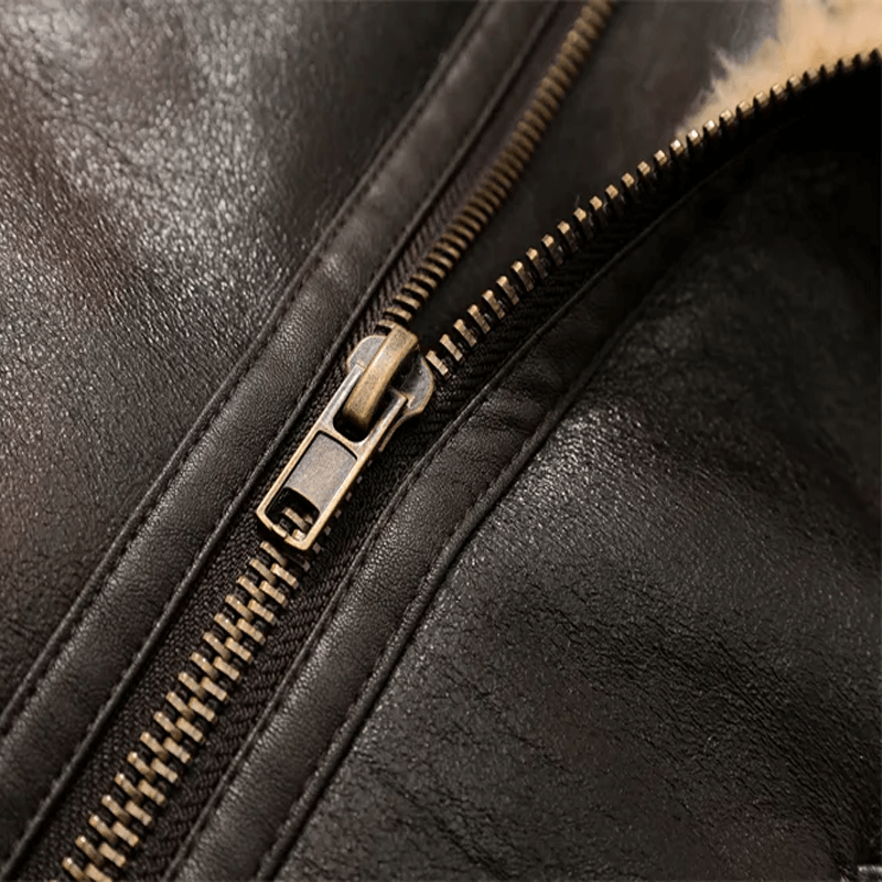 Braune Lederjacke für Damen