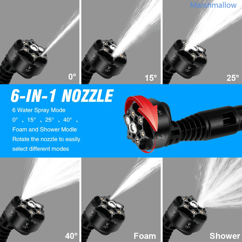 AquaJet Leistungsstarker Akku-Hochdruckreiniger 3500W 28 Bar