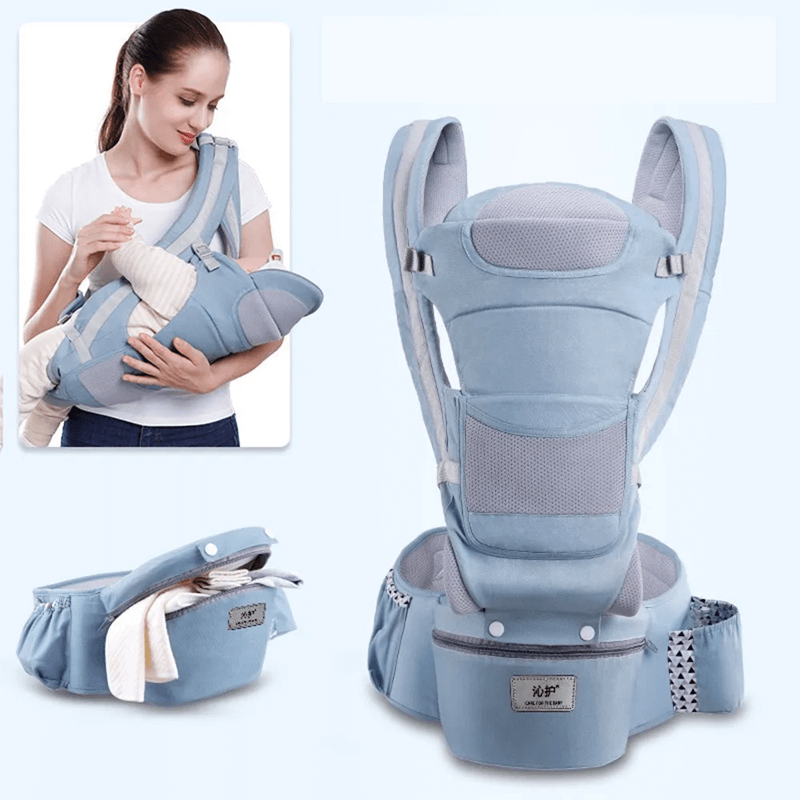 Ergonomische Babytrage mit Aufbewahrung