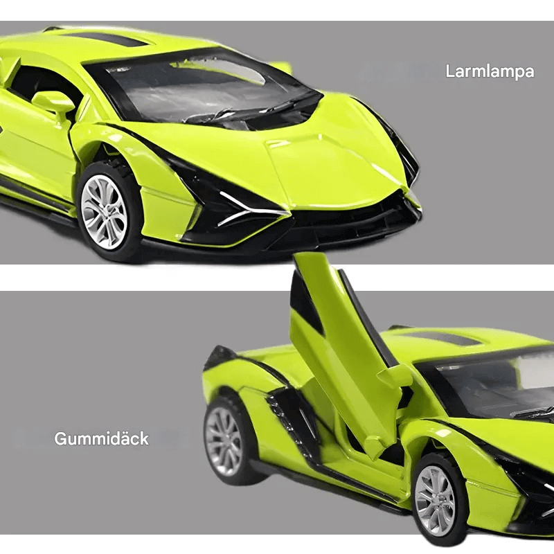 Diecast Sports Car Model Toy - Mini-Rennwagen mit klappbarer Struktur