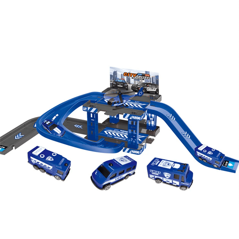 Car Park Toy Set - Freie Montage mit mehreren Spielzeugautos und verschiedenen Stilen