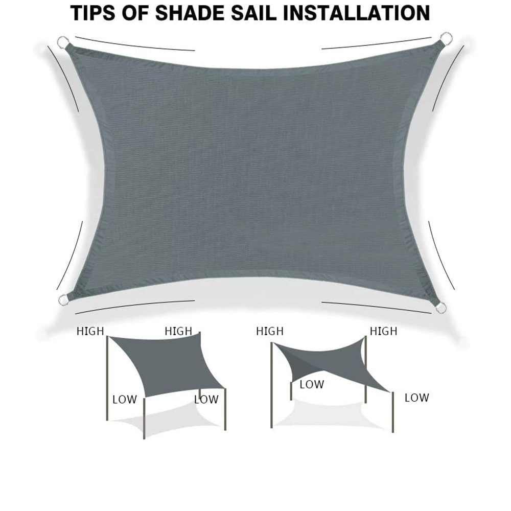 Rechteckiges wasserdichtes Solarsegel