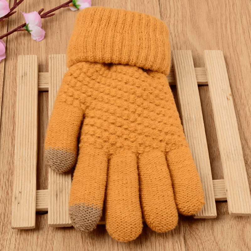 Gestrickte Winterhandschuhe