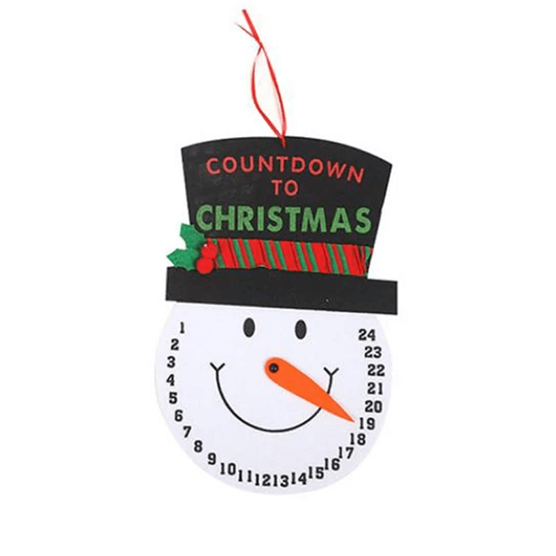 Jultome Schneemann Adventskalender zum Aufhängen mit 24 Fächern