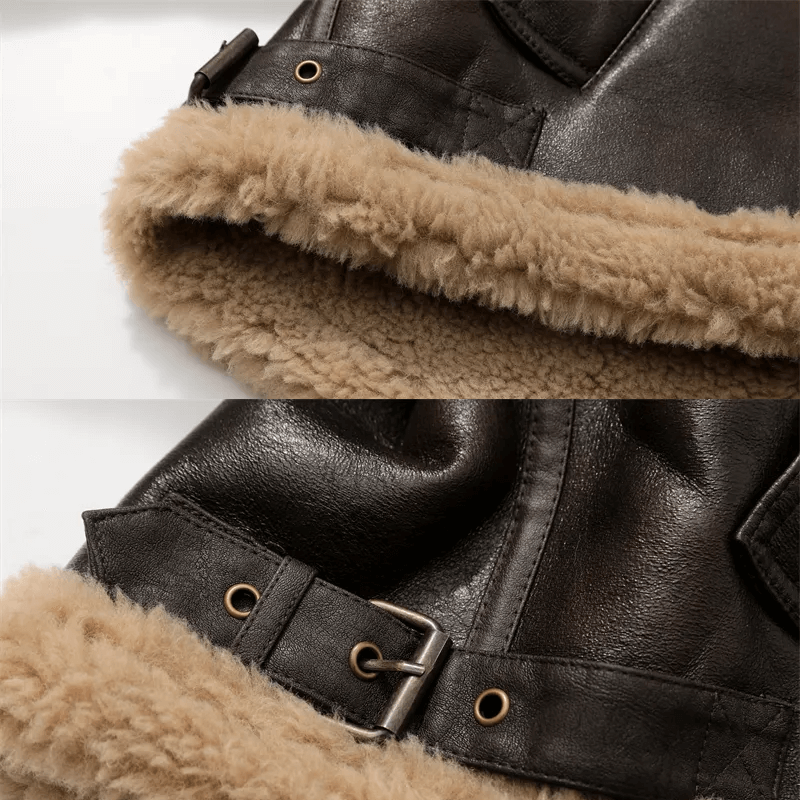 Braune Lederjacke für Damen