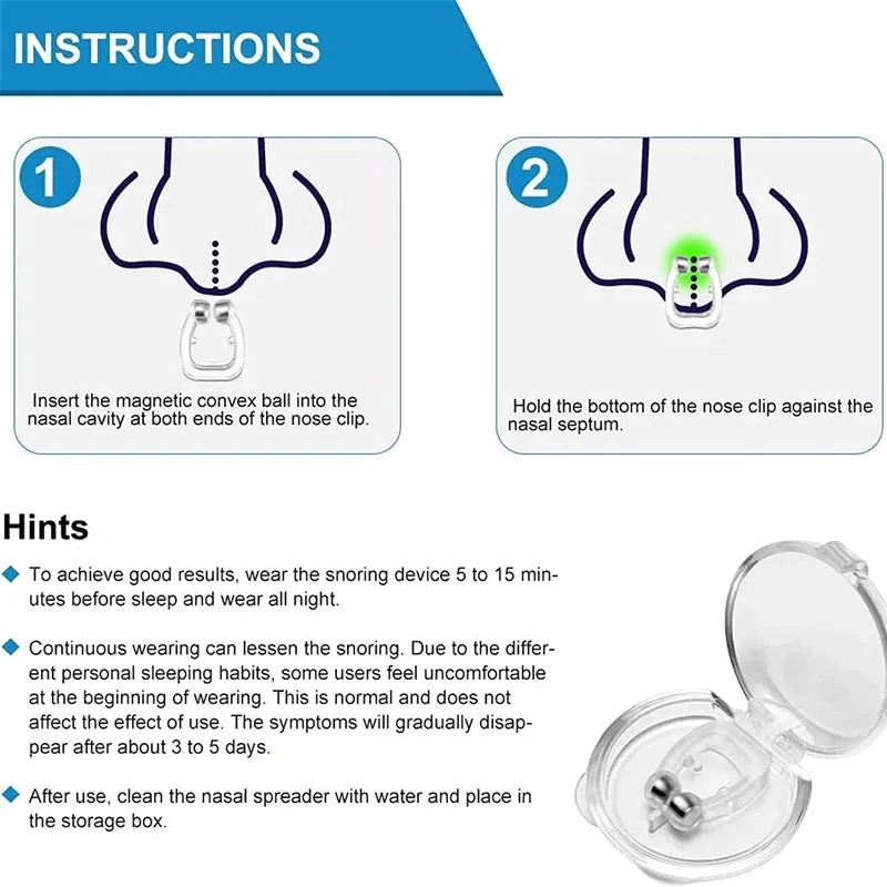 Magnetische Anti-Schnarch-Nasenklammer aus Silikon
