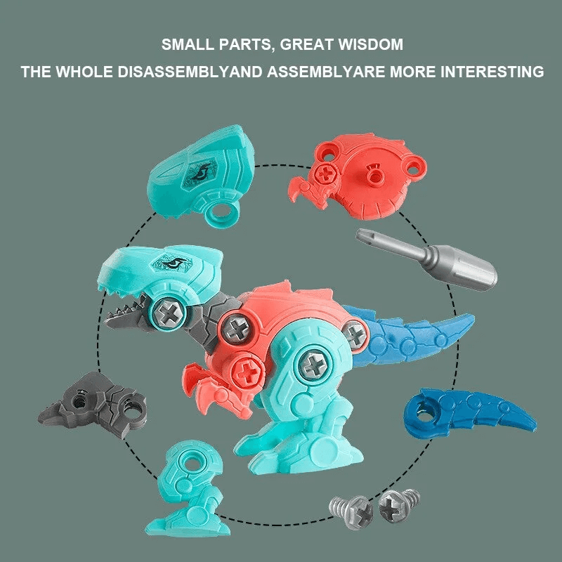 Dinosaurier-Ei-Bausatz - Überraschungsei mit Bauklötzen, Zerlegen und Zusammenbauen der eigenen Dinosaurier, DIY Blindbox-Spielzeug für Kinder