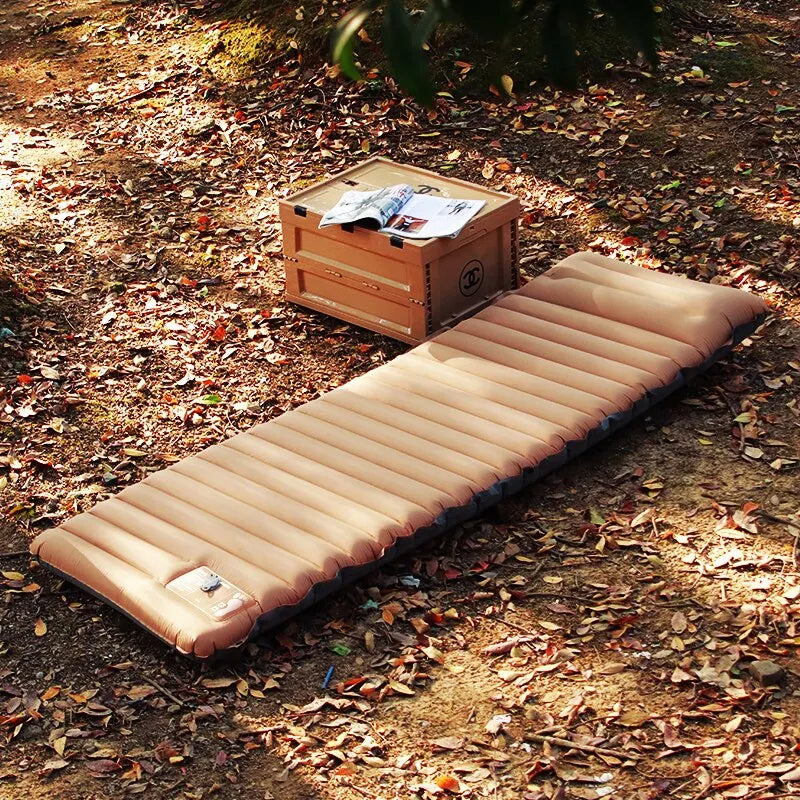 Luftmatratze mit eingebauter Luftpumpe Fußpumpe 10cm, 3.0-3.2 R-Wert Double Layer