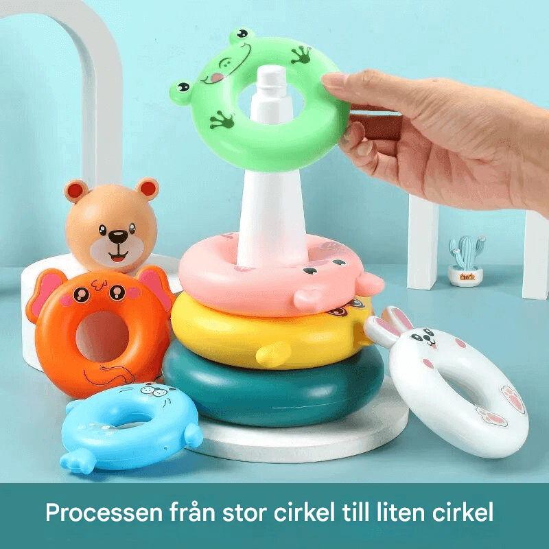 Pyramide Turm Stapeln Spielzeug für Babys - Entwicklung der Feinmotorik und kreatives Spiel