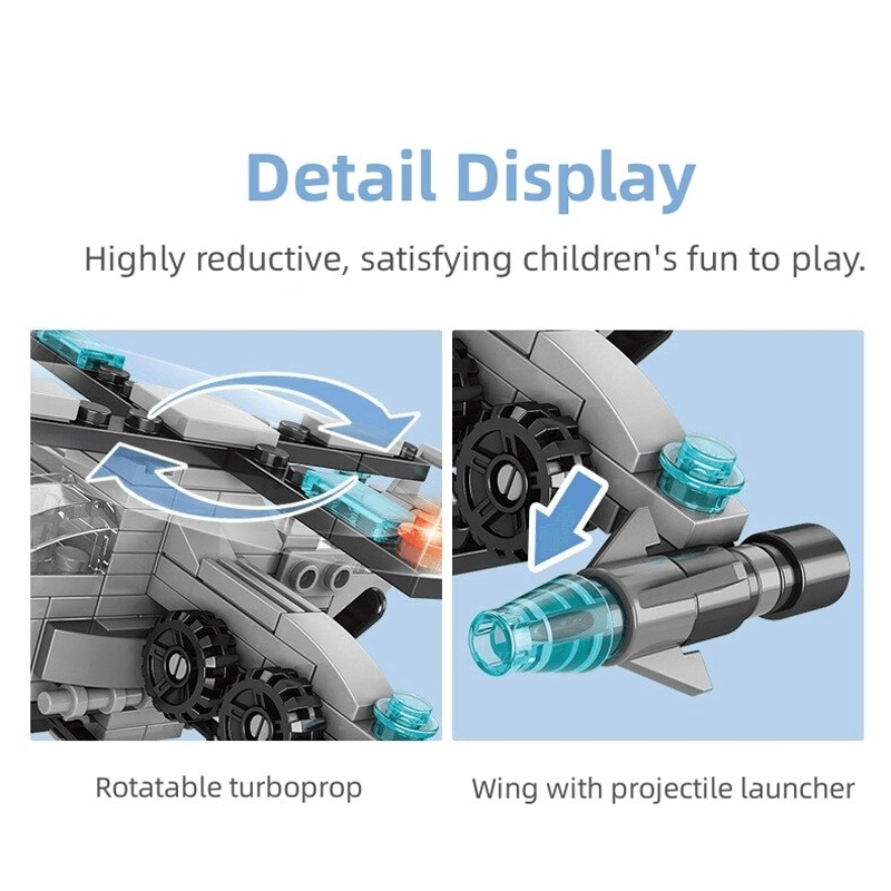 6-in-1-Bausatz-Fahrzeugset für Kinder | Feuerwehrauto, Panzer & Hubschrauber – STEM-Spielzeug für kreatives Spielen & Lernen (6–10 Jahre)