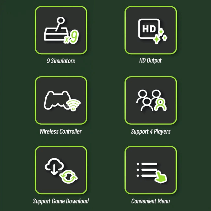 Kabellose Retro-Spielkonsole mit 20.000 klassischen Spielen, 4K TV Game Stick