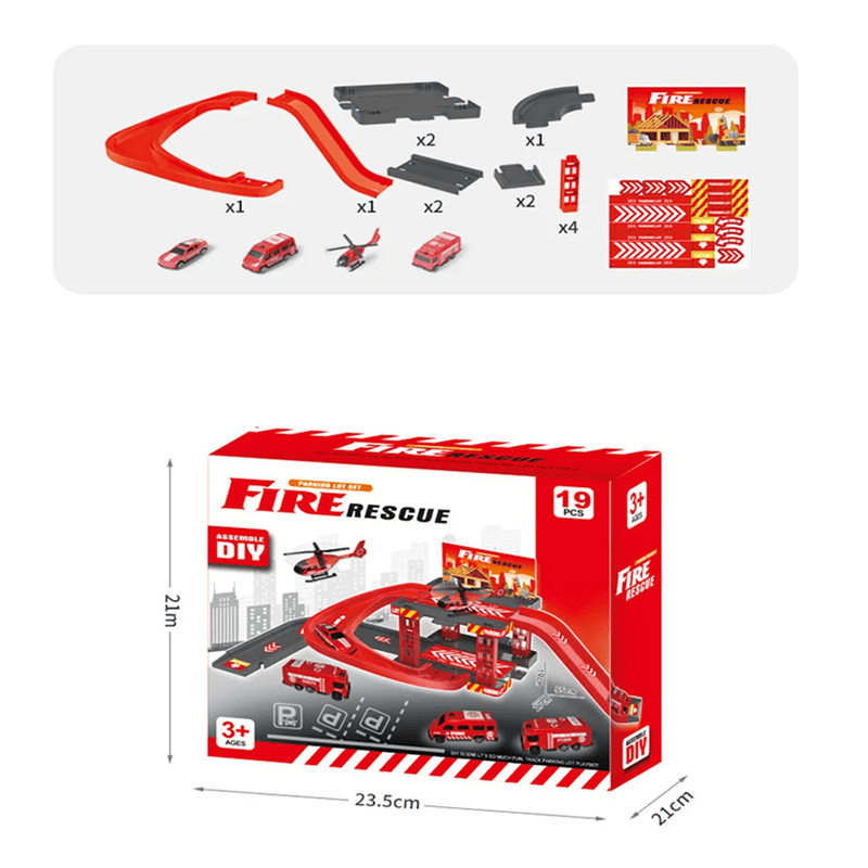 Car Park Toy Set - Freie Montage mit mehreren Spielzeugautos und verschiedenen Stilen