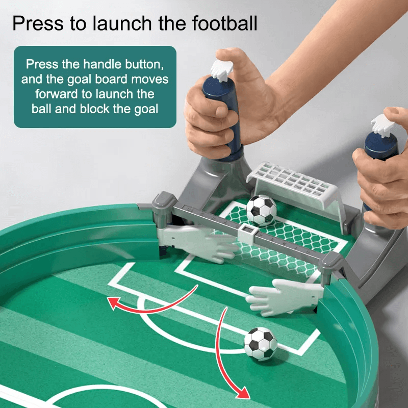 Tischfußballspiele für Kinder & Erwachsene - Mini-Fußballspiel aus Holz & ABS | Interaktives 2-in-1-Brettspiel für 2-4 Spieler